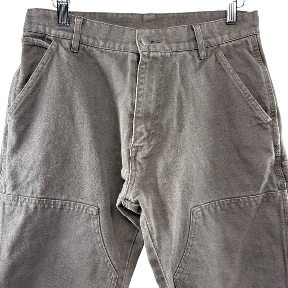 Civilregime Gray Heavyweight Canvas Carpenter Pant Men Size 28 Embroidered - Picture 4 of 10